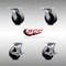 Service Caster 5 Inch SS Glass Filled Nylon Swivel Caster Set with Roller Bearings 2 Brakes SCC SCC-SS30S520-GFNR-2-TLB-2 - alternate 4